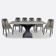 Dining - 1.8M Sintered Stone Set + 6 Chairs - T04+DC256
